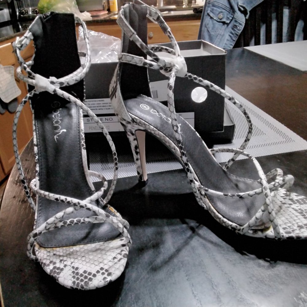 Ladies snake skin heels